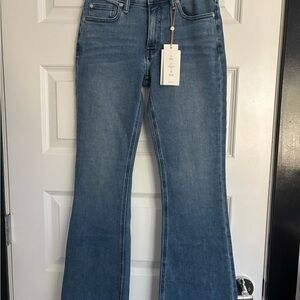 Quince NWT Women's Luna Stretch Flare Jeans, Seaside Blue, Size 25